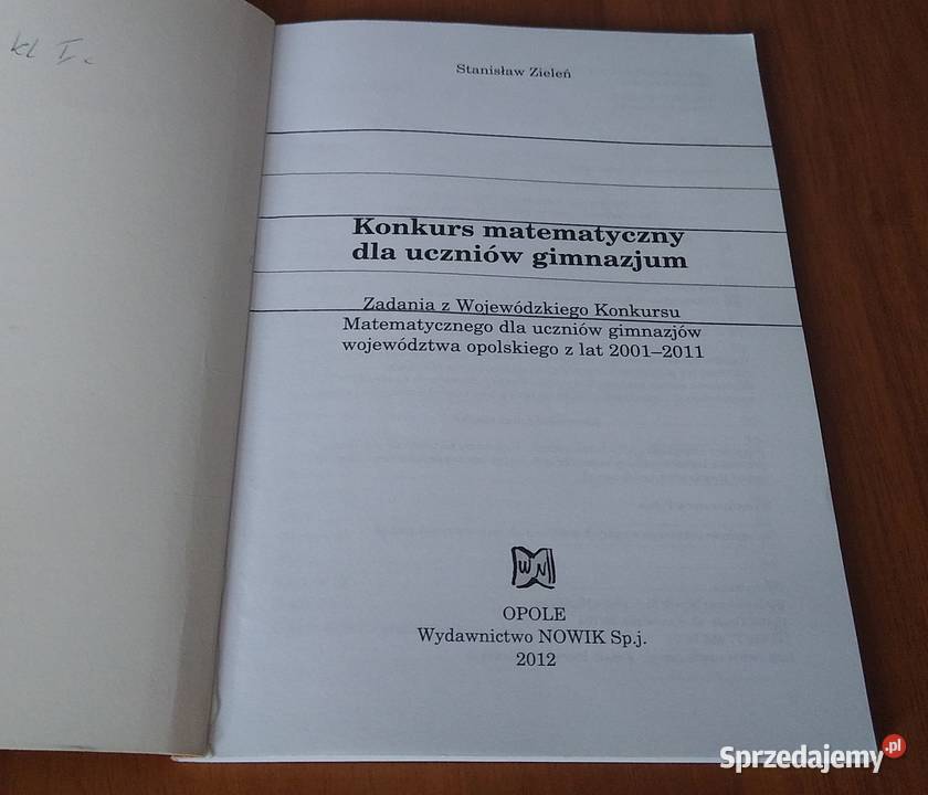 Konkurs matematyczny uczniów gimnazjum 20012011 Podręczniki Gdańsk