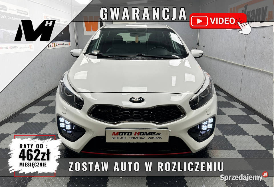 Kia Ceed GT 1.6 GDI 204KM, sportowy, biała perła, xenon, led GWARANCJA