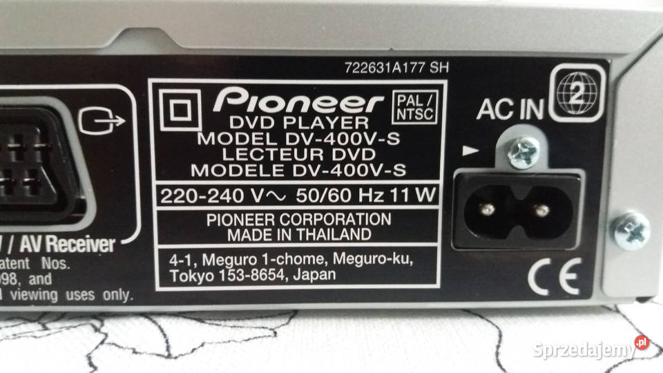 Odtwarzacz DVD Pioneer DV400V DVD i Blu-ray