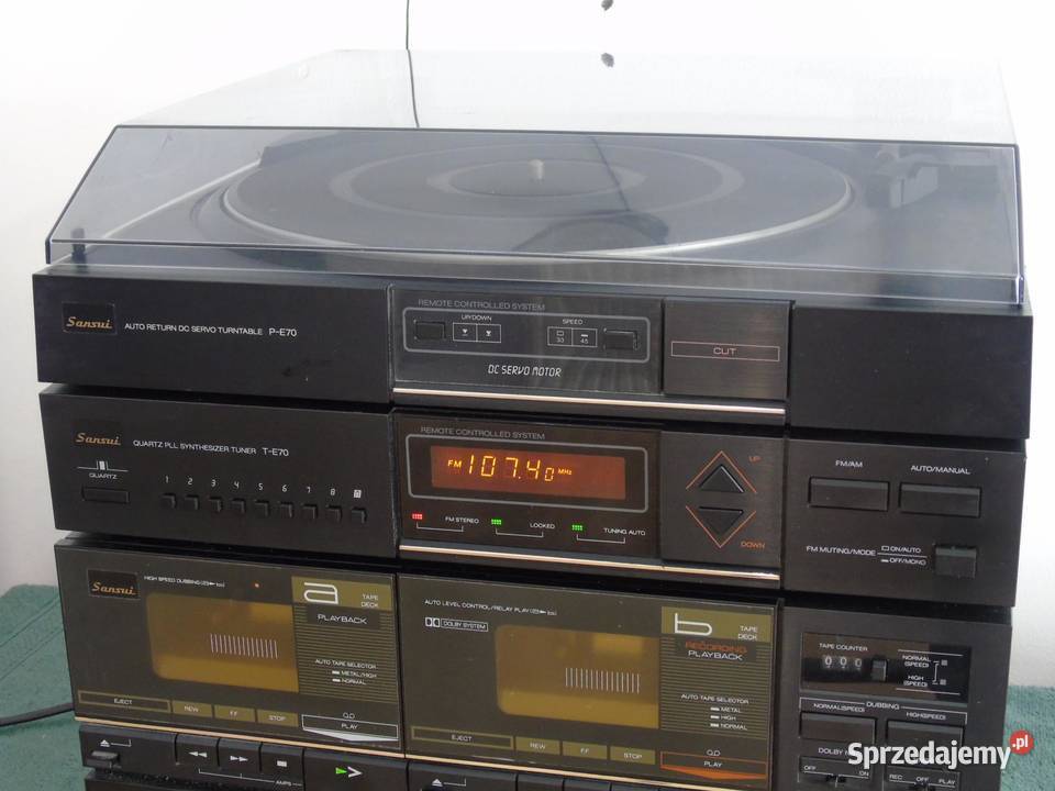 Wieża stereo Sansui z gramofonem korektor AUX Wieże i miniwieże Jasło