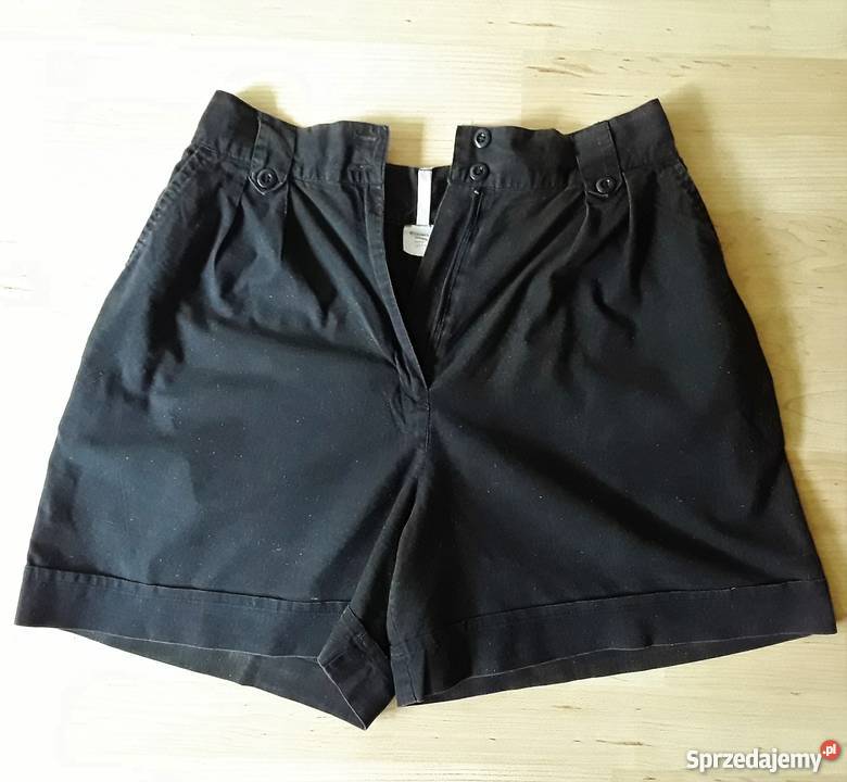 Shorty czarne 100 bawełna rozmiar 40 Bez wzoru Warszawa