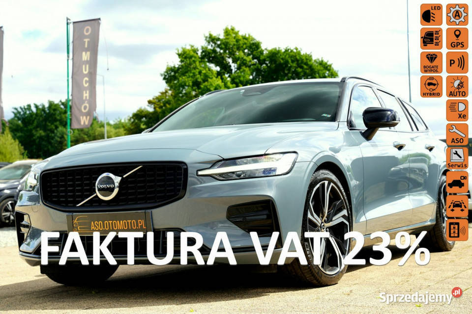 Volvo V60 R DESIGN acc FUL LED skóra nawi ALUSY światła LED opolskie Otmuchów