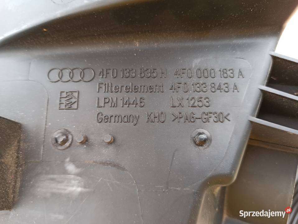 AUDI A6 C6 OBUDOWA FILTRA POWIETRZA 4F0133835H Trzciel sprzedam