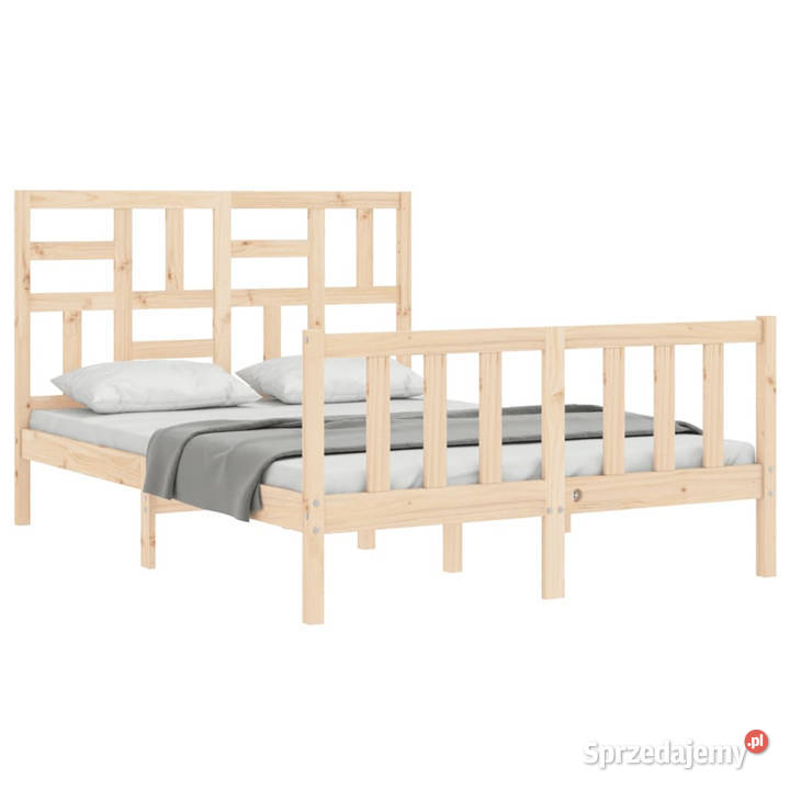 Rama łóżka z wezgłowiem lite drewno WM3193046 sprzedam