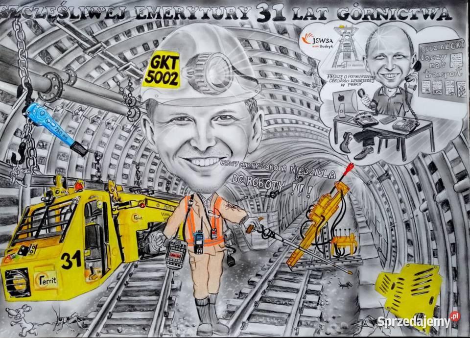 Karykatury portrety Górki Wielkie