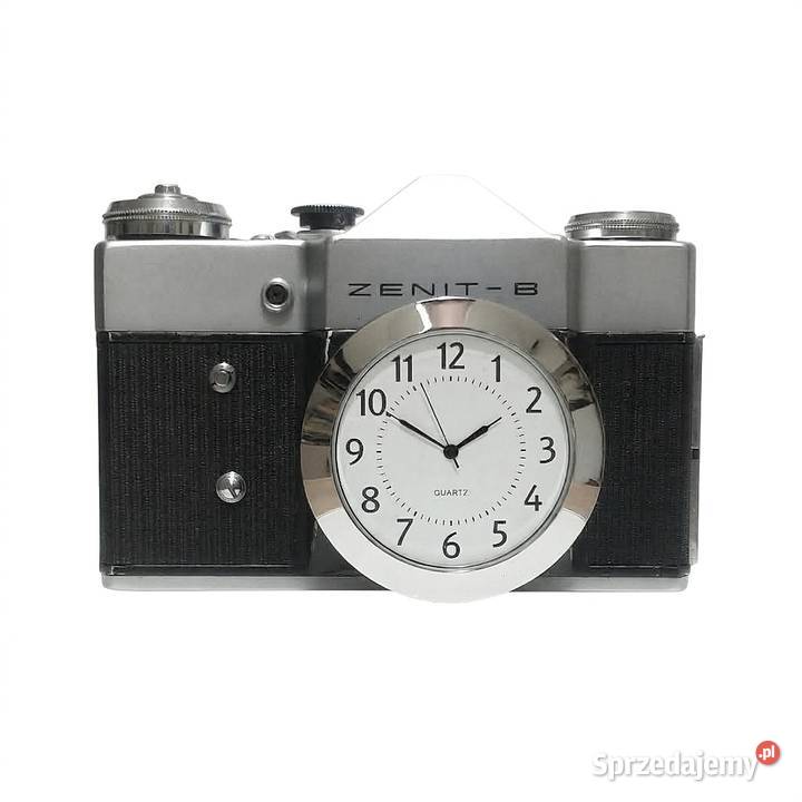 Zegar na półkę biurko aparat fotograficzny retro stołowy Siemianowice Śląskie
