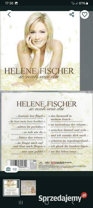 So nah wie du Helene Fischer CD pop Płyty i kasety Siemianowice Śląskie sprzedam