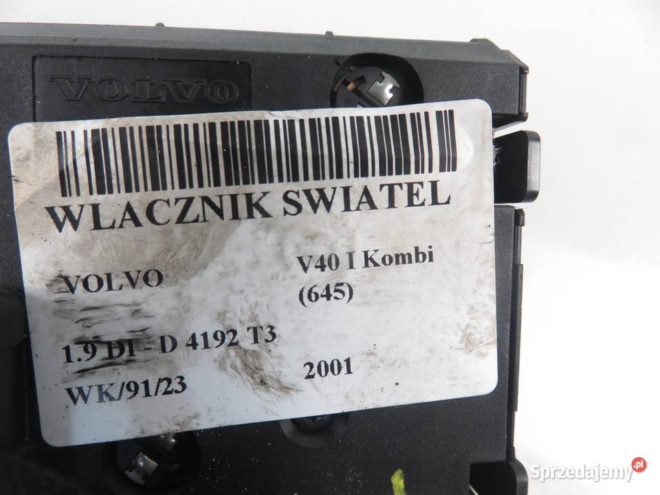 WŁĄCZNIK ŚWIATEŁ VOLVO V40 I 645 30613943 Czujniki i sterowniki świateł