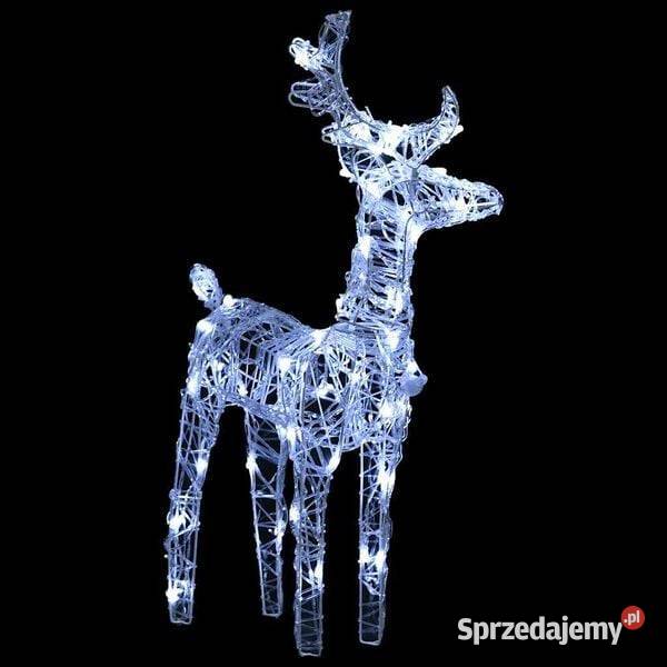 vidaXL Świąteczne renifery 2 80 zimnych białych