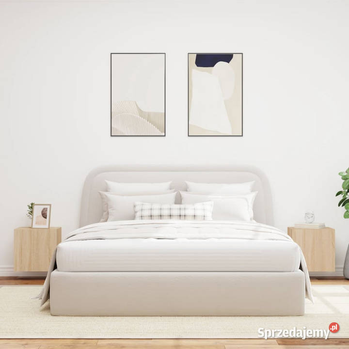 Ścienne szafki TV z LED 2 dąb sonoma 405x35x40 Warszawa sprzedam