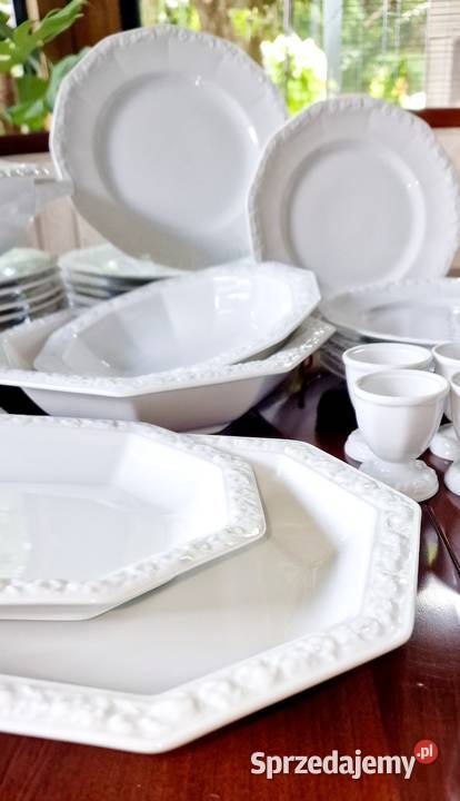 Rosenthal Biała Maria serwis obiadowo 6ciu osób biały Sadurki sprzedam