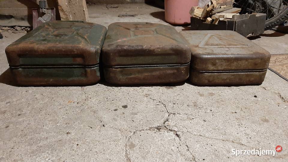 Kanister 20l i 15l 3 sztuki kanistry blaszane sprzedam