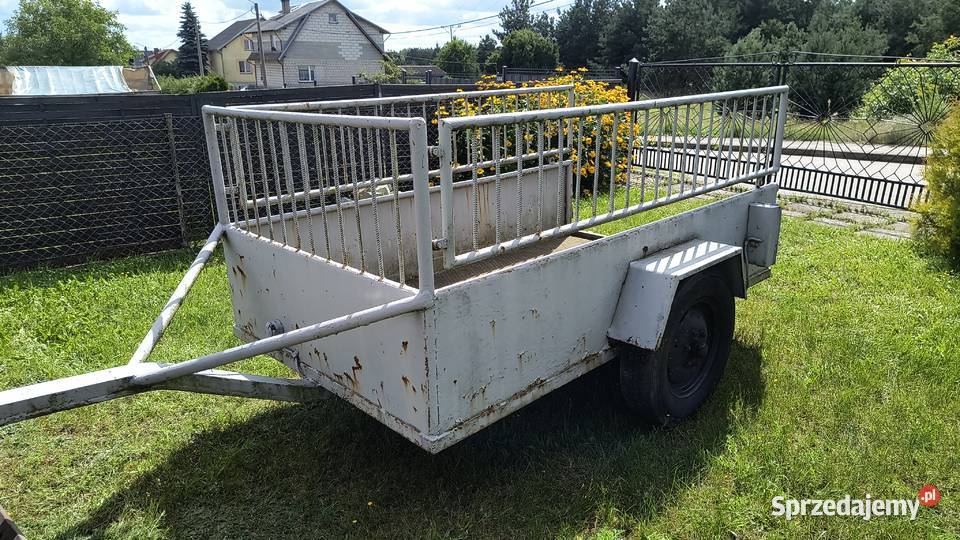Przyczepa wózek dwukółka jednoosiowa do ciągnika Rybno