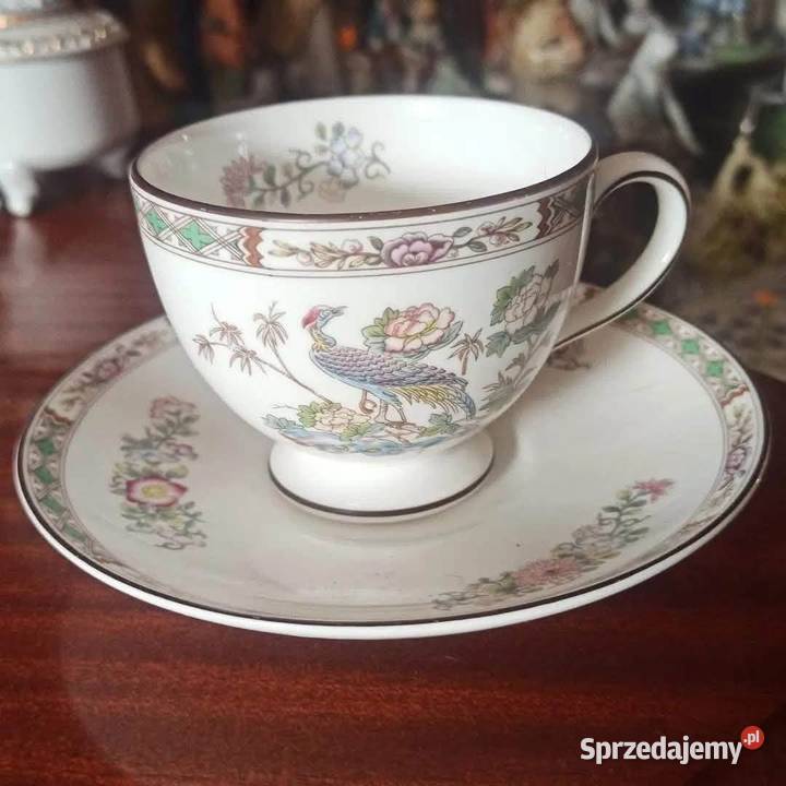Pawie Filiżanka Wedgwood Kutani Crane Made in Gdańsk