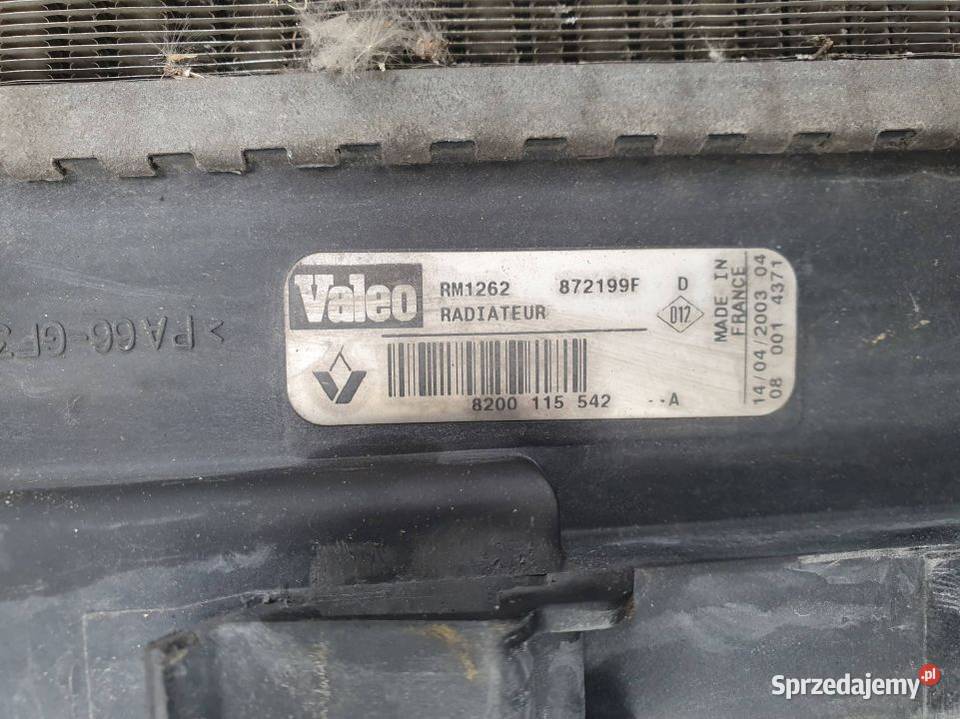 CHŁODNICA WODY RENAULT SCENIC II 8200115542 osobowe Lipno