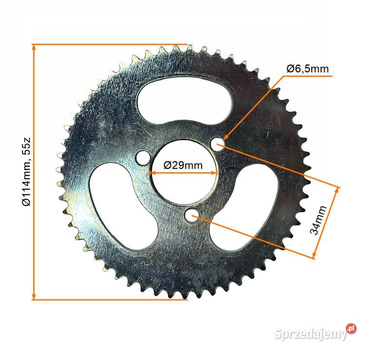 ZĘBATKA TYŁ POCKET BIKE 25H 55 ZĘBÓW śrwew 29mm sprzedam