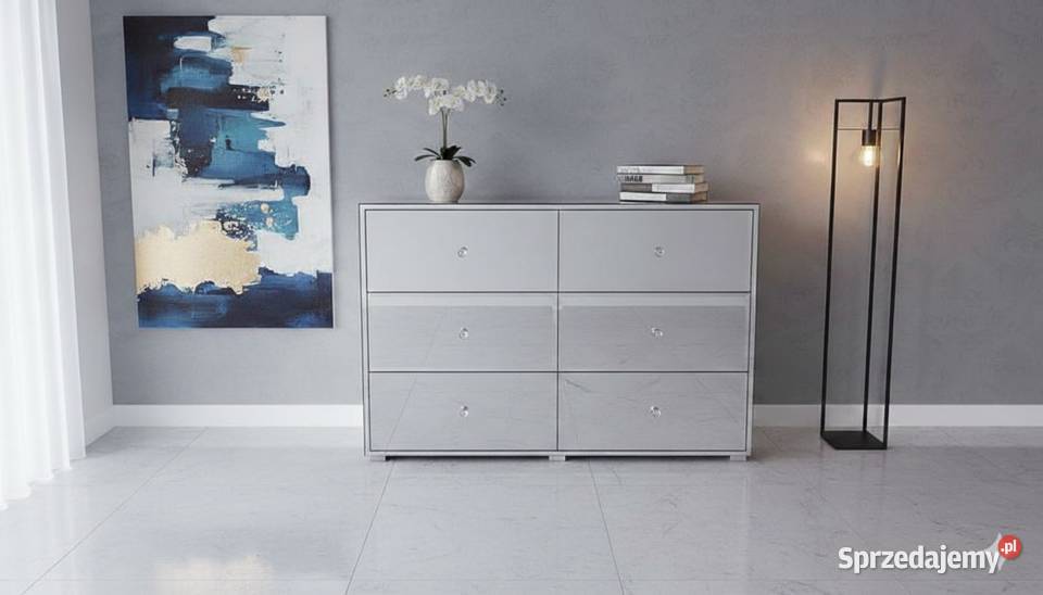 Ekskluzywna Komoda Lustrzana 120 6 Szuflad Styl wielkopolskie Kępno