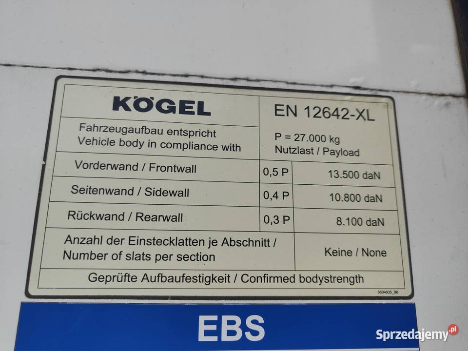 Syndyk sprzeda naczepa ciężarowa Kgel S24 2019r Jasieniec