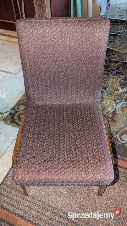 Foteliki krzesła tapicerowane stan 6 sztuk Siedliska