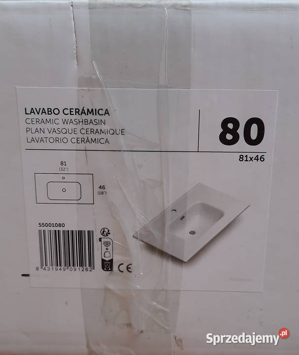 Umywalka ceramiczna biała naszafkowa Raciborowice