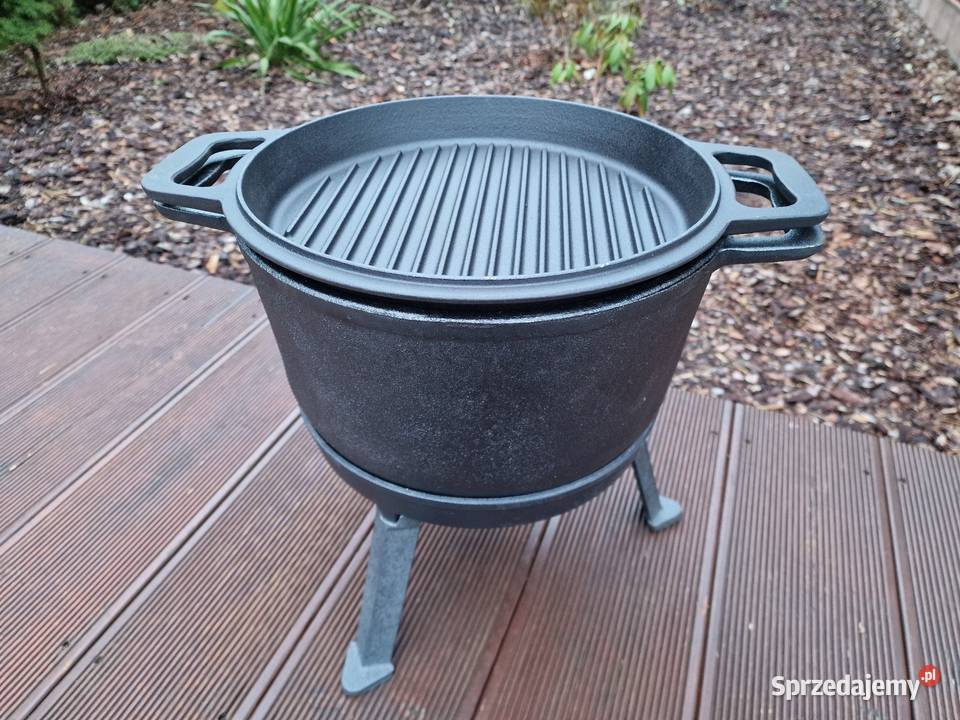 Kociolek żeliwny 10 litrów 3W1 Grillowanie Piaseczno