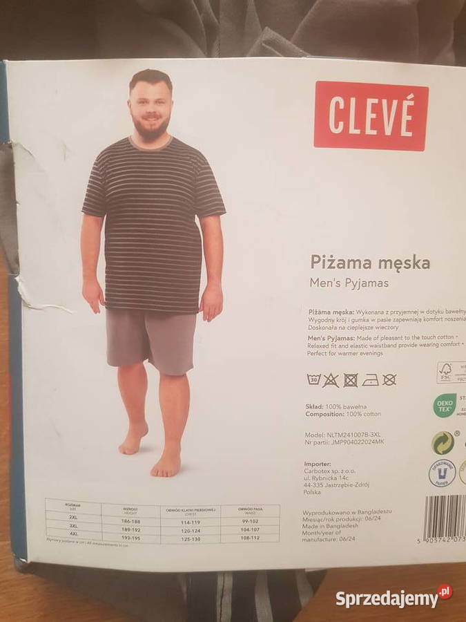 Piżama męska rozmiar XXXL Warszawa sprzedam