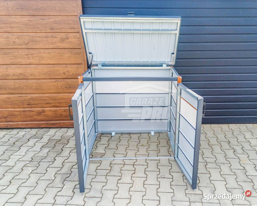 Zabudowa koszy na śmieci wiata obudowa Lubin