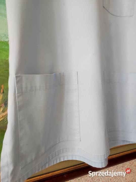 błękitna fartuch bluza medyczna stomatologoczna Bez wzoru Kielce