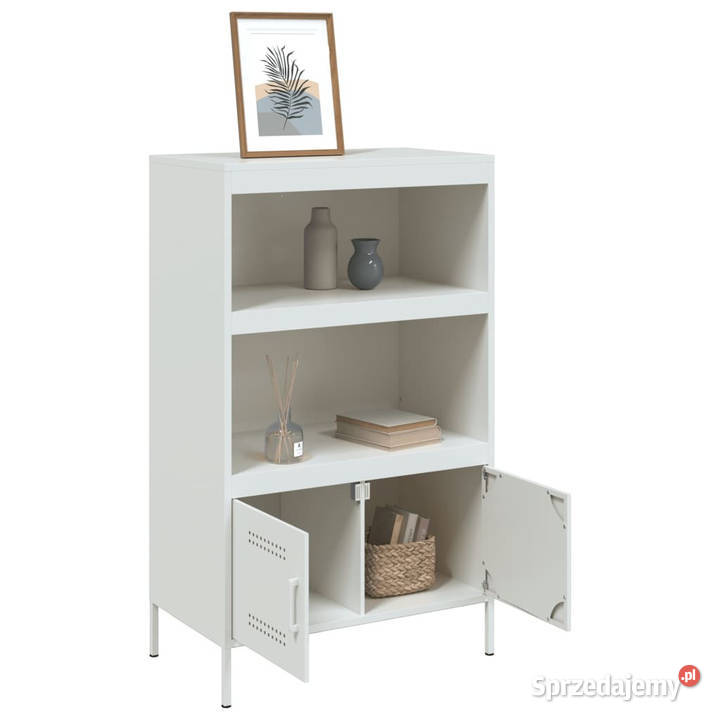 Szafka biała 68x39x113 stal WM842975 Pozostałe mazowieckie