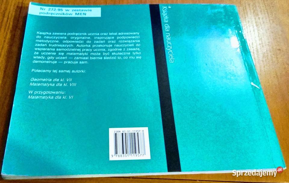 Algebra 7 podręcznik klas 7 książka nauczyciela
