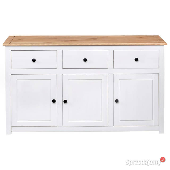 Szafka biała 135x40x80 lite drewno sosnowe seria Warszawa sprzedam