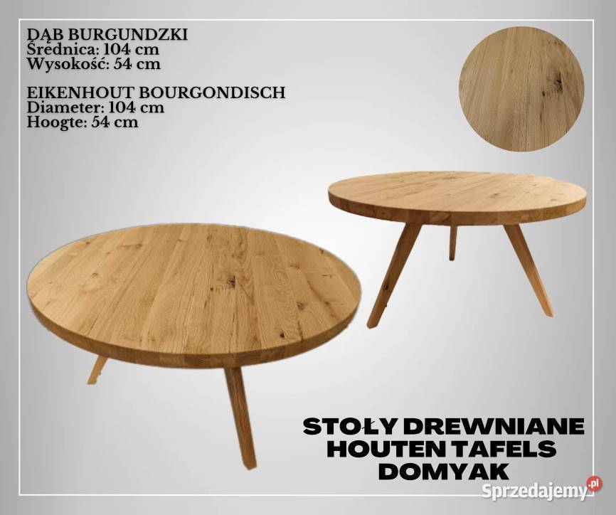 Stolik z dębu burgundzkiego Białystok sprzedam