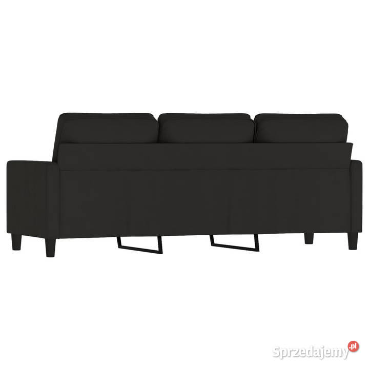 Sofa 3osobowa czarny 180 tapicerowana aksamitem Warszawa
