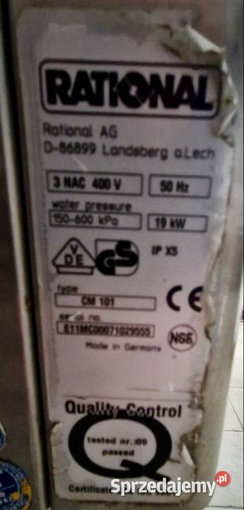 CAŁA POLSKA RATIONAL 101 Piec Konwekcyjno Parowy dolnośląskie Wrocław