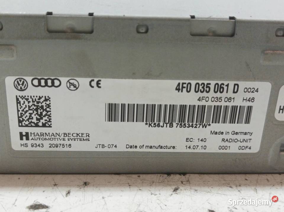 RADIO 4F0035061D Audi A6 III 20042011 C6