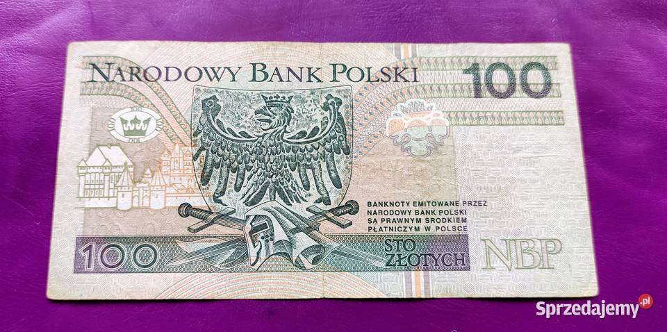 Banknot 100 1994 seria YJ Zastępcza seria 12