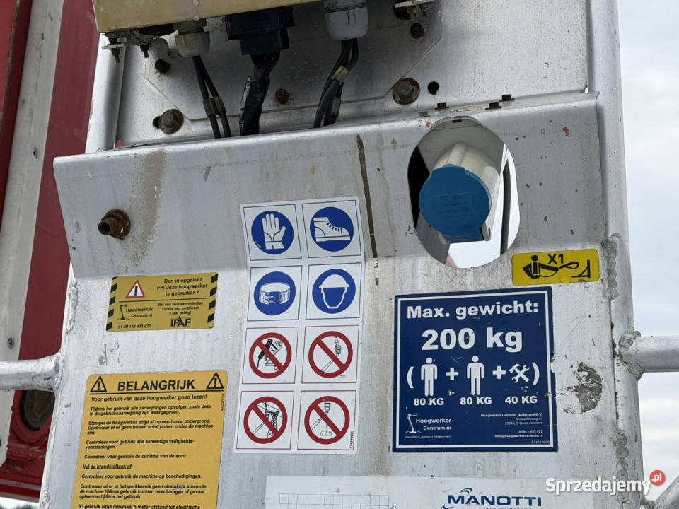 Nissan Cabstar Podnośnik Koszowy Manotti GDX 20 świętokrzyskie Widełki