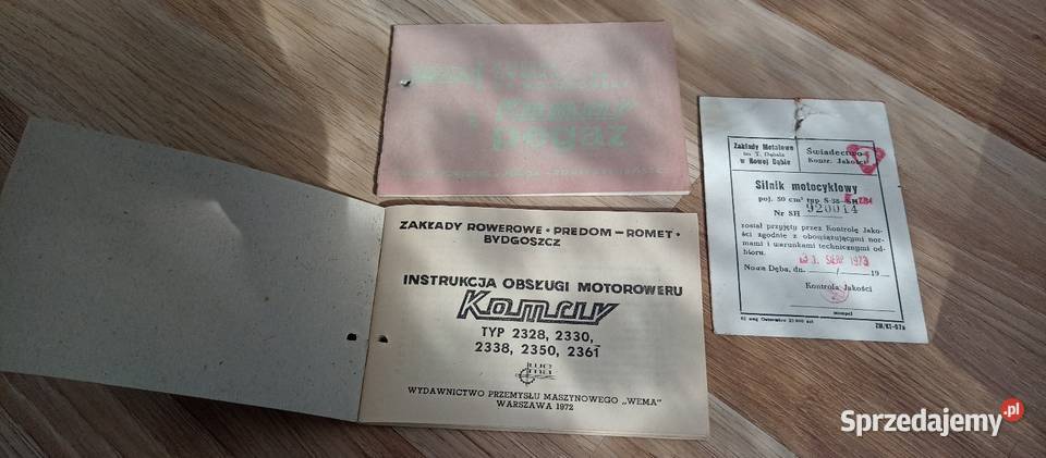 Instrukcja obsługi Komar Romet zzr Gniezno