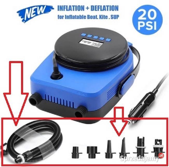 Elektryczna Pompka 12v do SUP Pontonów Kompresor Częstochowa