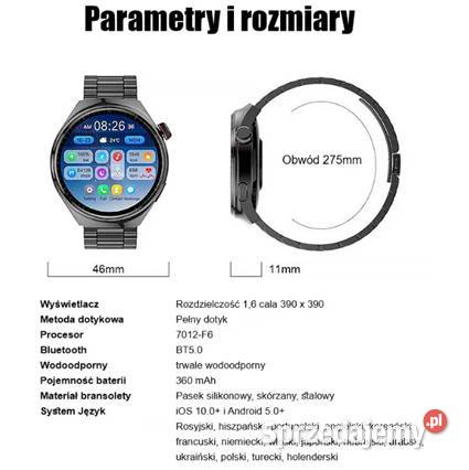 Zegarek Smartwatch do pomiaru poziomu cukru i