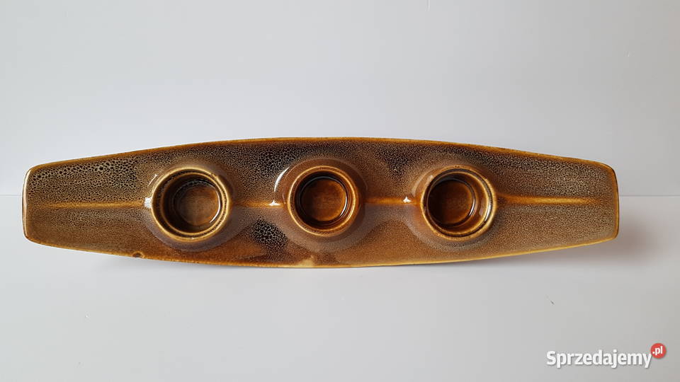 Świecznik Janusz Mirostowice porcelit PRL Dąbrowa Górnicza