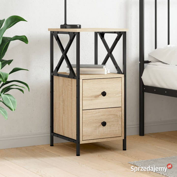 Szafka nocna dąb sonoma 34x355x70 materiał Nocne Warszawa