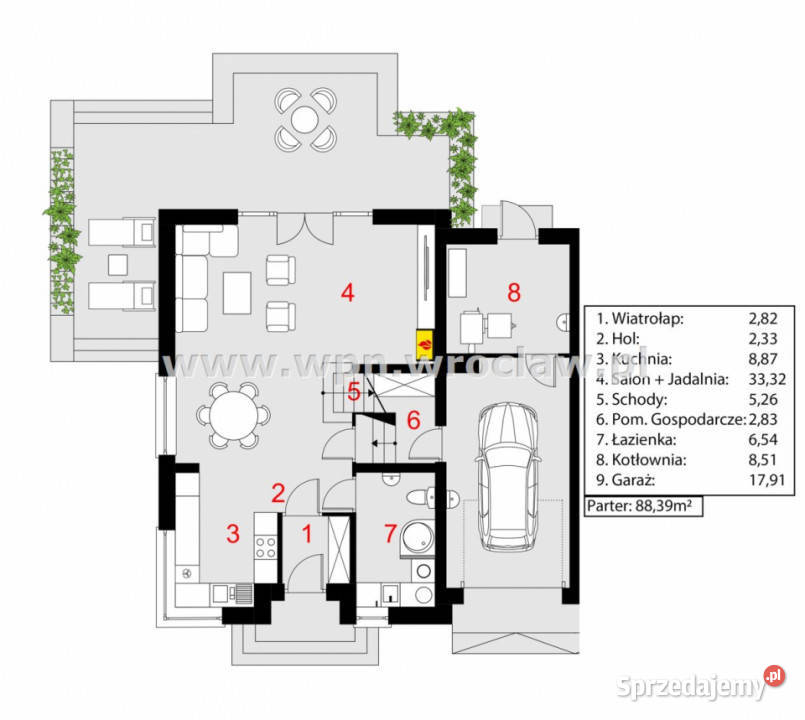 Dom bliźniak 170m2 Wilkszyn do wykończenia Sprzedaż