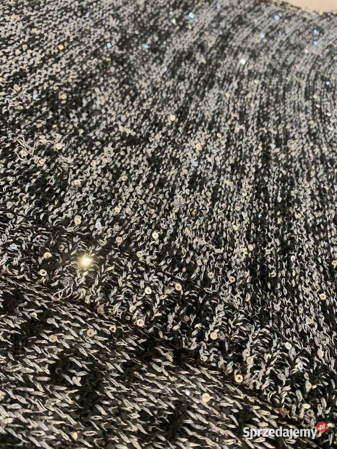 Sweter z cekinami cekinowy z krótkim rękawem Jasło