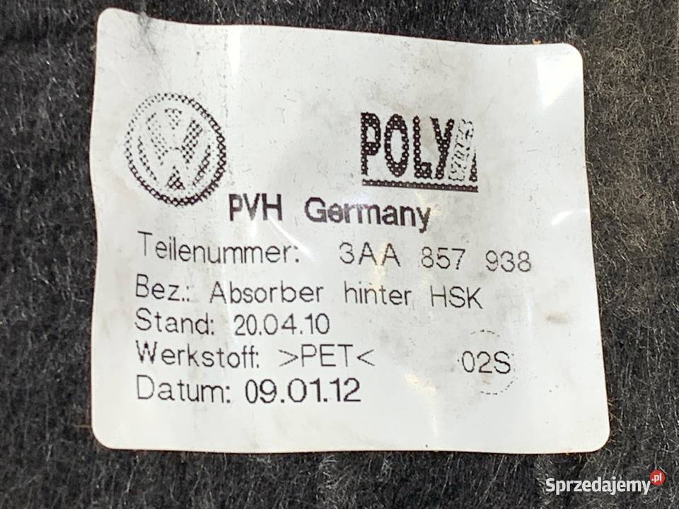 SCHOWEK PASAŻERA VW CC B7 SportowyCoupe 1116 podkarpackie