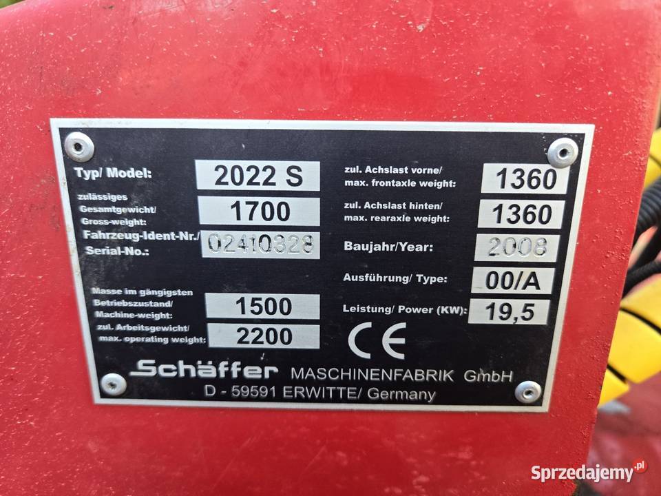 Schaffer 2022S Mini ładowarka przegubowa 4x4 Szołtany