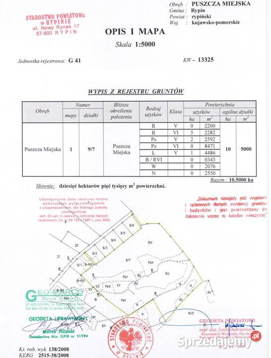 Działka ZŁOŻE KRUSZYWA z KONCESJĄ Puszcza Miejska