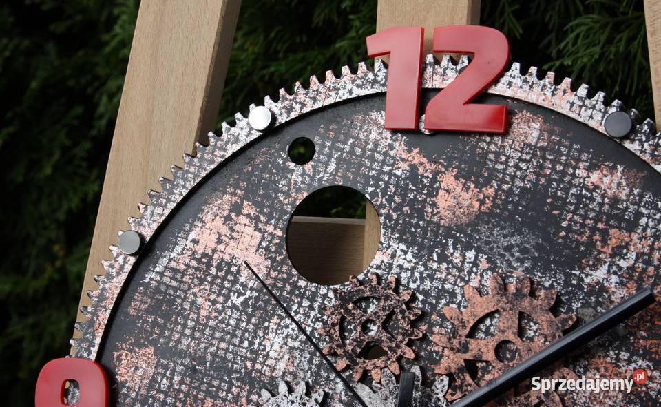 Zegar koło zębate 30 Scrap Metal Art Patyna Loft Zegary podkarpackie Dębica