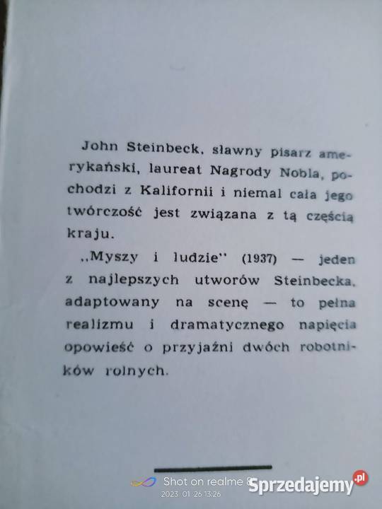 Myszy i ludzie książki pierwsze wydanie miękka sprzedam