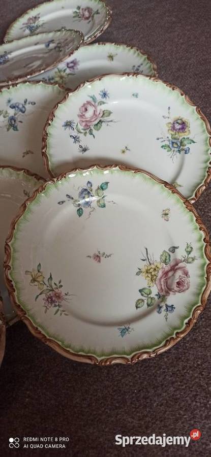 Talerz ręcznie zdobiony Sygnowany Aina Wedin